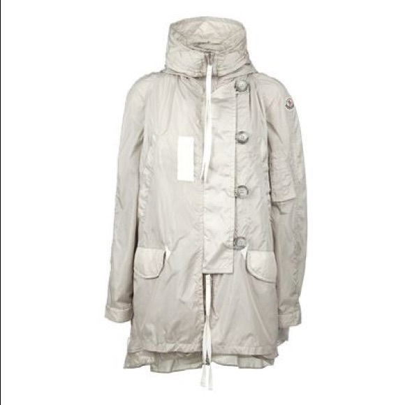 Moncler Women's Grey Sora Parka Long Jacket Parka Peplum - Picture 3 of 16